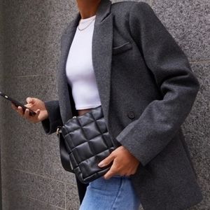 SANDRO  | Grey Wool Blend Blazer